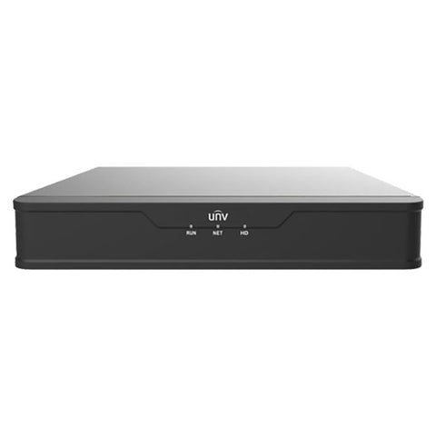 Uniview 8-ch NVR X Series, 1 SATA interface, 8 PoE, Mini 1U, H.265 & 4K, 80 Mbps