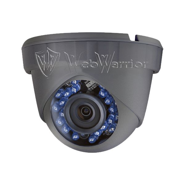 1.3MP HD TVI 720P Armored Mini Dome Camera, 2.8mm lens, Gray (D)