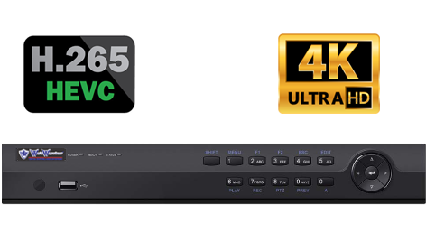 4 Channel 40M 4K UHD 1U 4 PoE Network Video Recorder-4 port PoE