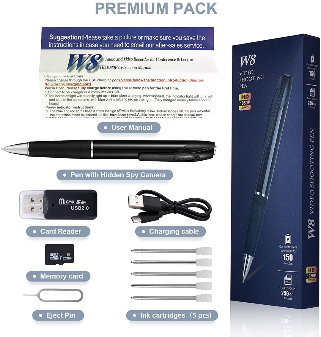 Hidden Spy Pen Camera 1080P