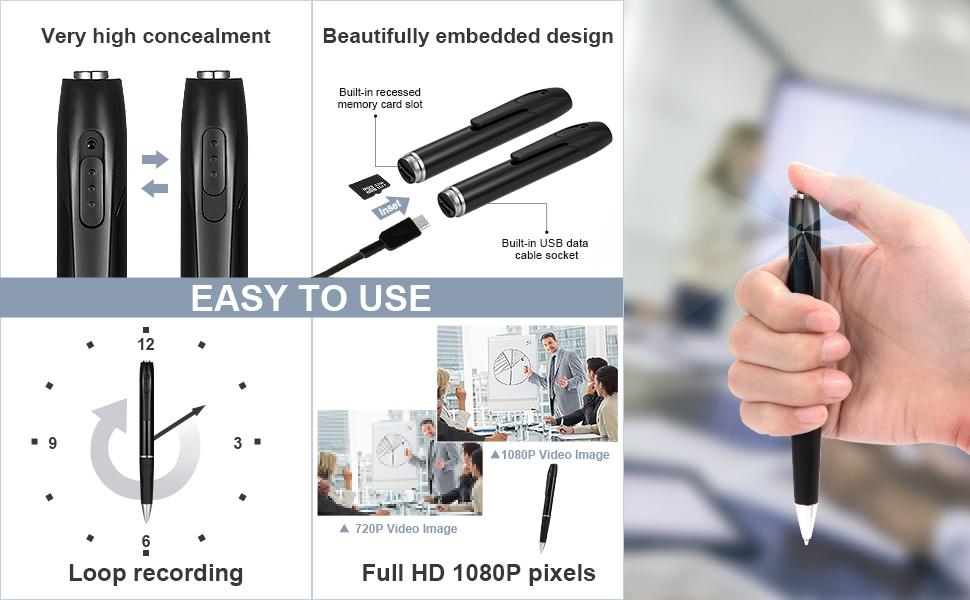 Hidden Spy Pen Camera 1080P